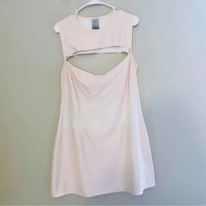 Nike Dri fit soft pink cut out front dress tennis pickleball running activewear
